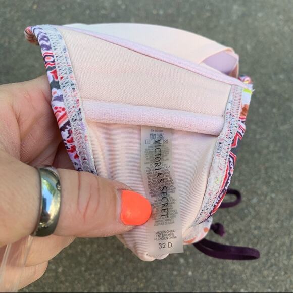 Victoria’s Secret 32D push up corset back halter tie bikini top - Picture 5 of 5